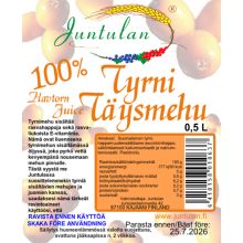 100 % Tyrnimehu 0,5 ltr Suomi